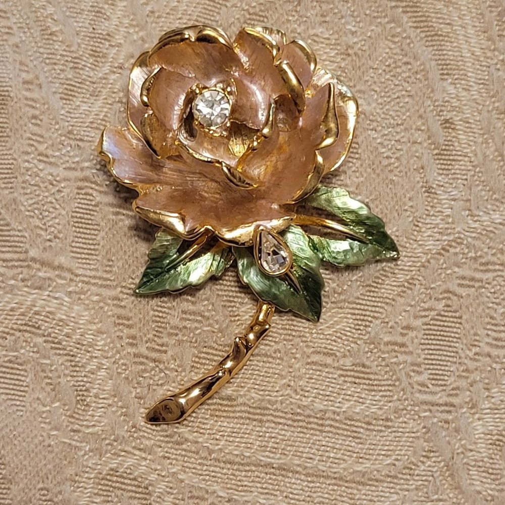 R.J. Graziano Vintage "England's Rose" Princess Diana Memorial Brooch 1997